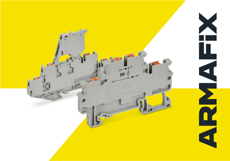 Пружинные клеммные колодки CP ARMAFIX — новинки с электронными компонентами и держателями предохранителей