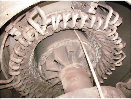 Рис. 1. Общий вид статора и ротора синхронного электродвигателя мощностью 10000 кВт.